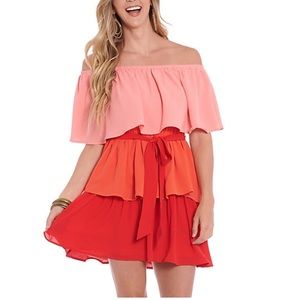 A. Calin x Flying Tomato Color Block Dress